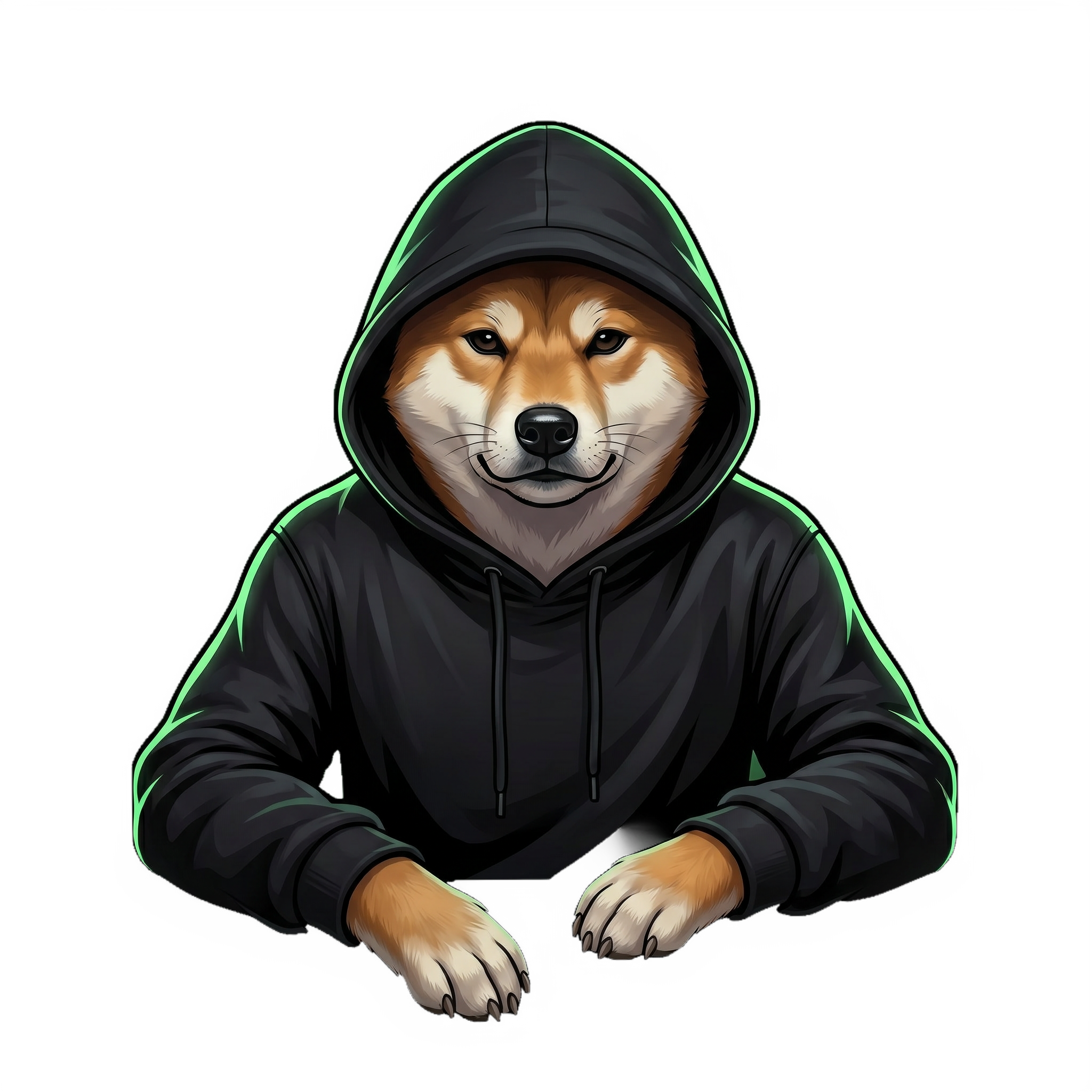 DOG IN HOOD character